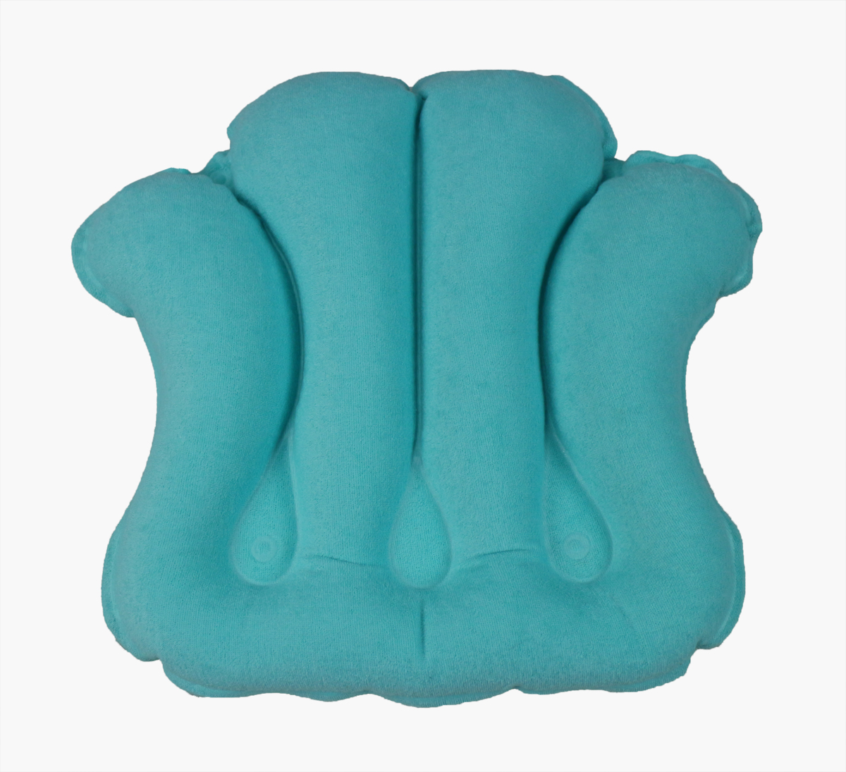 ObboMed HB-1200 Komfortables aufblasbares Frottee Muschel Spa Kopf-und Nackenkissen mit Saugnäpfen für die Badewanne
