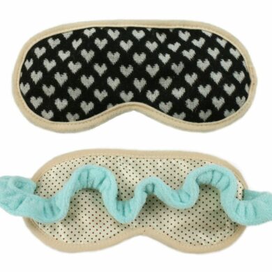 ME-1110B Augenmaske mit Kühlungsgel, Velour Band (schwarz)